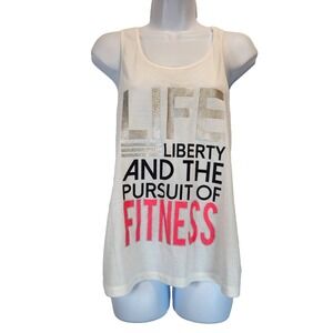 Material Girl Active Women's Size S Graphic Tank Tops Gym Dance Active Wear